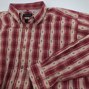 Ariat Pro Series Shirt Men's XL Red Plaid Western Aztec Wilfred Sold Out Classic